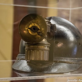 Miner's hat with carbide lamp, Matewan, WV