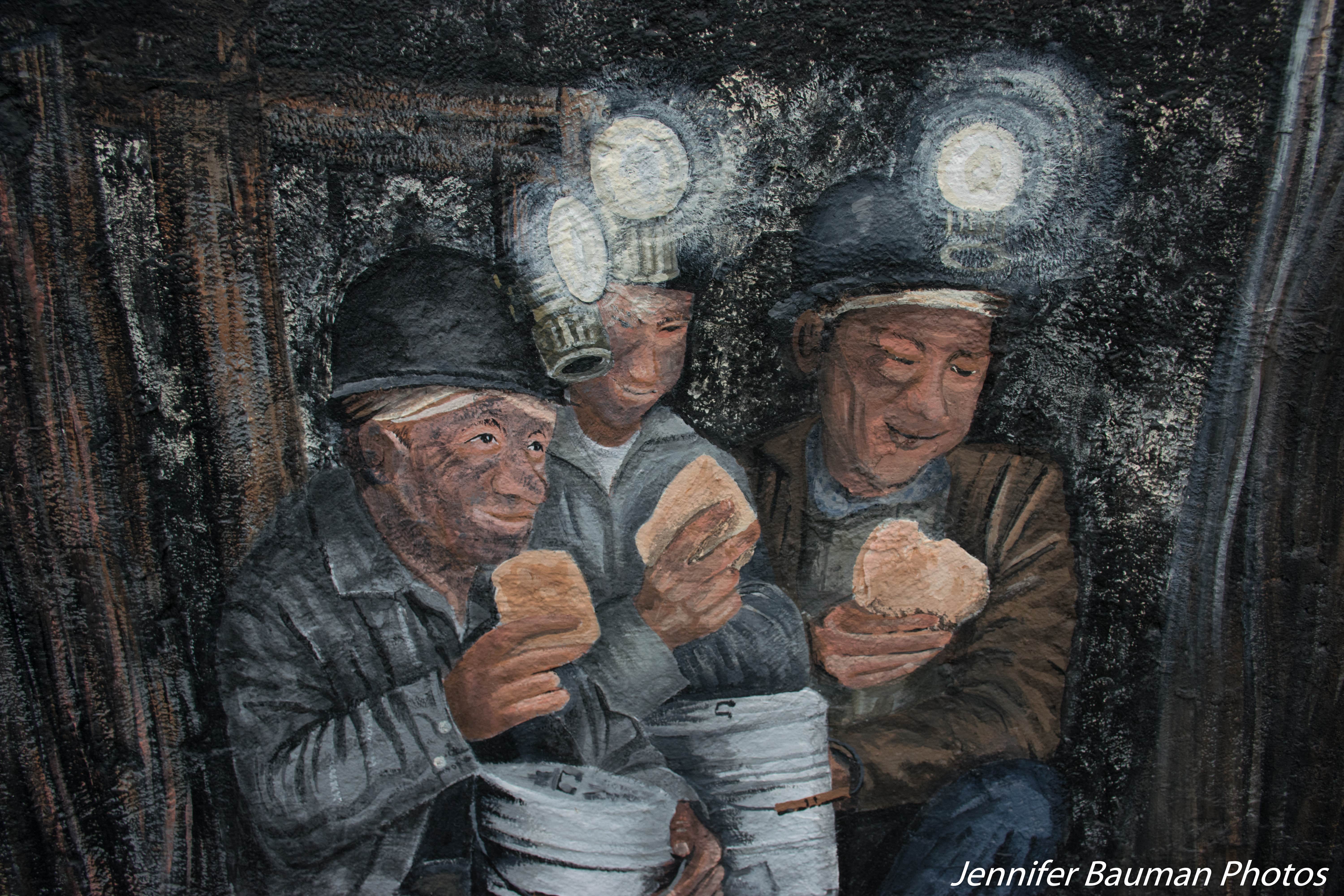 Mural of coal miners, Matewan, WV