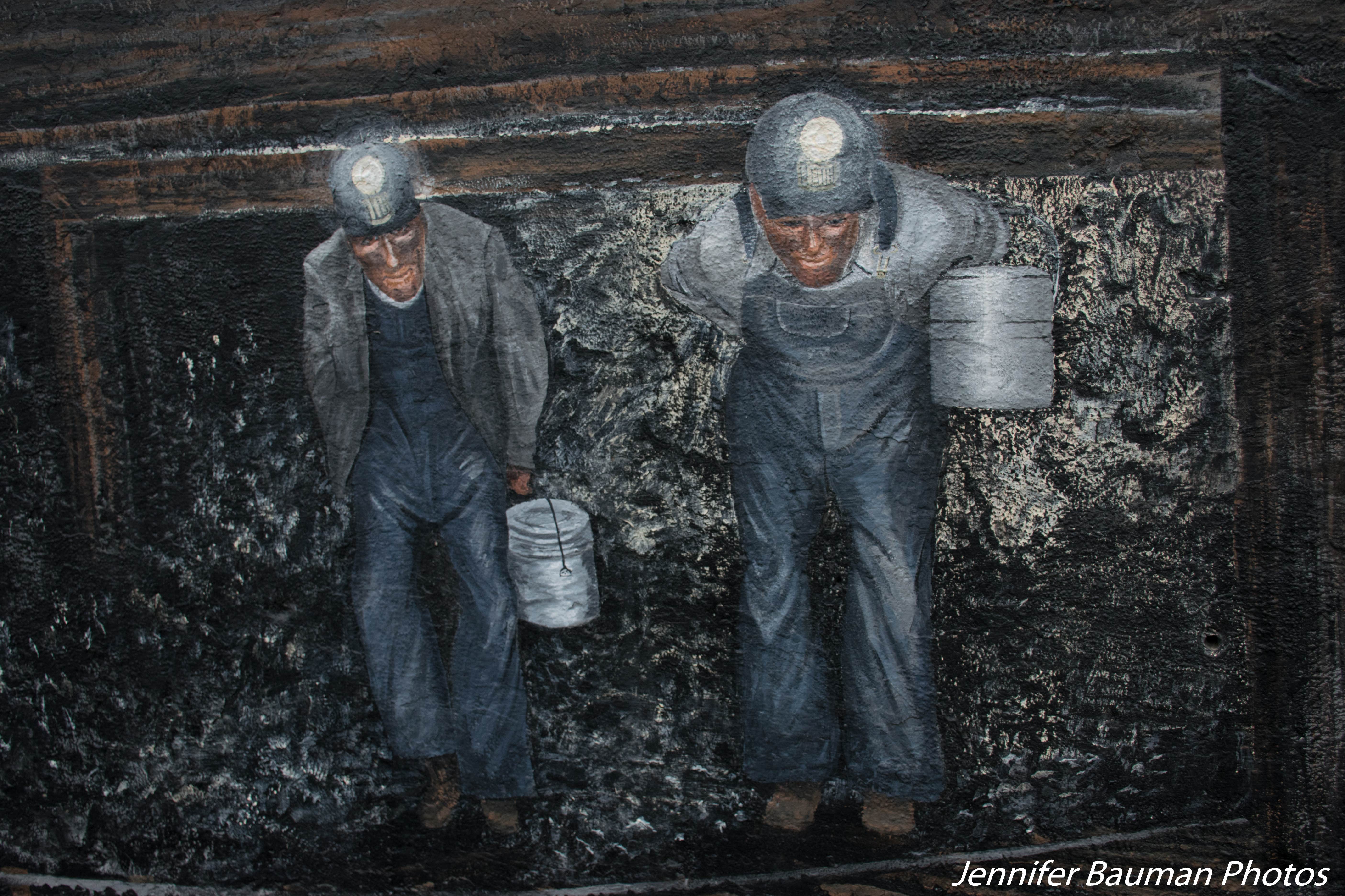 Mural of coal miners, Matewan, WV