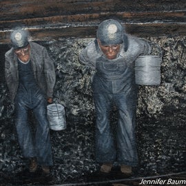 Mural of coal miners, Matewan, WV