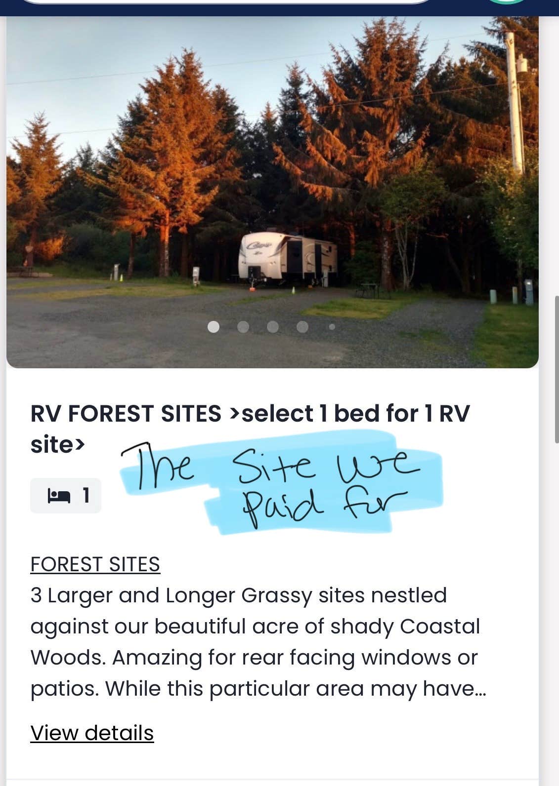 Camper-submitted photo at Andersen's Oceanside RV Park & Cottages near Naselle, WA