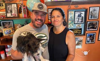 Denese M.'s photo of camping with pets at Retroville 1960s-70 Drive In Movie/TV Themed RV Park near Panama City, FL