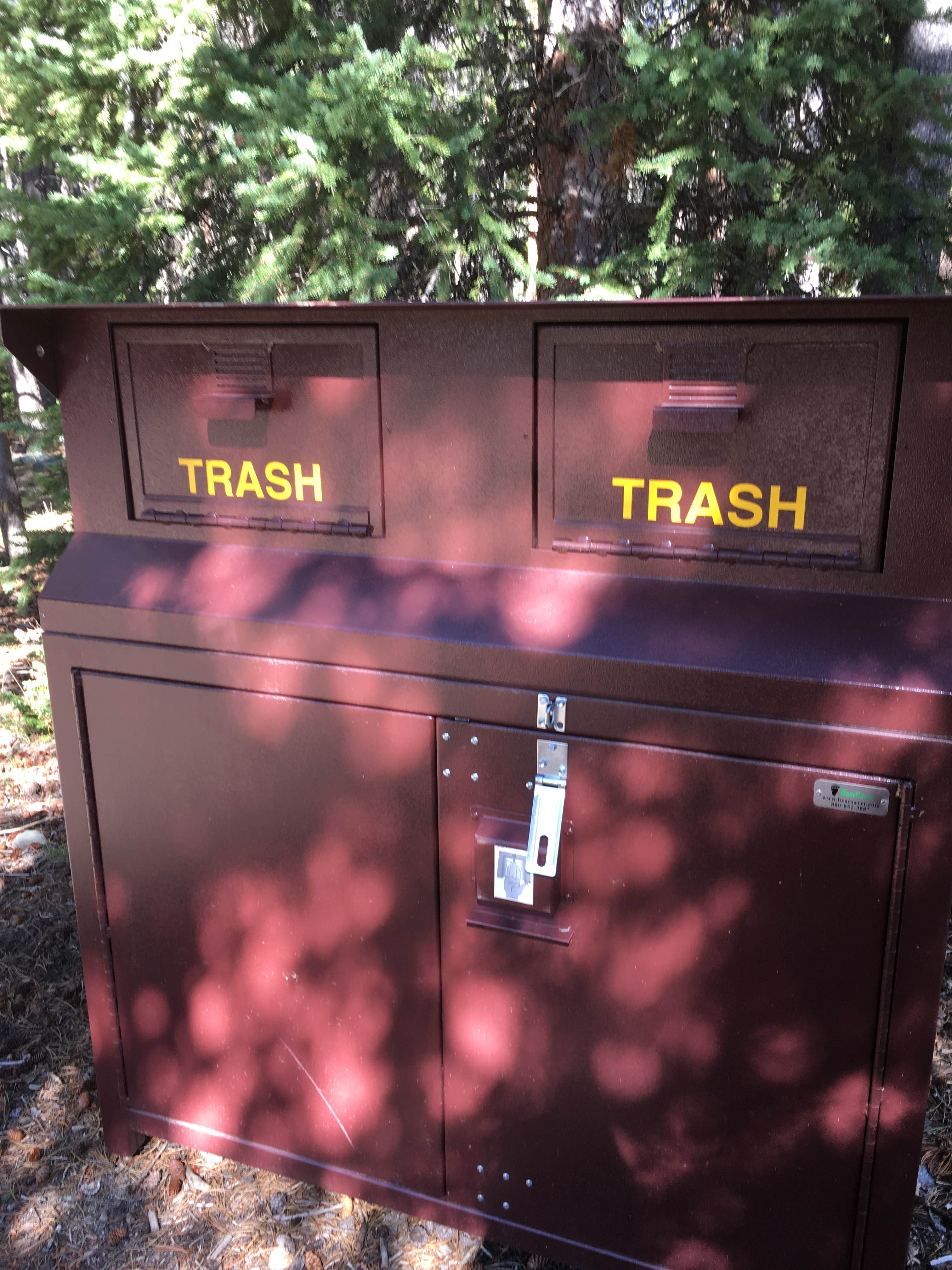 I was a bit confused by the bear proof trash that lacked a padlock to keep the bears out