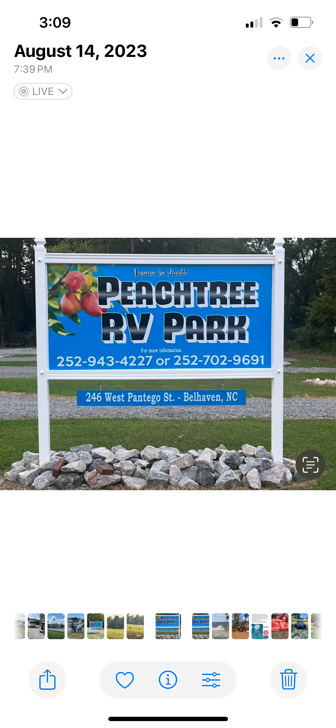 Camper-submitted photo at PeachTree RV Park near Creswell, NC