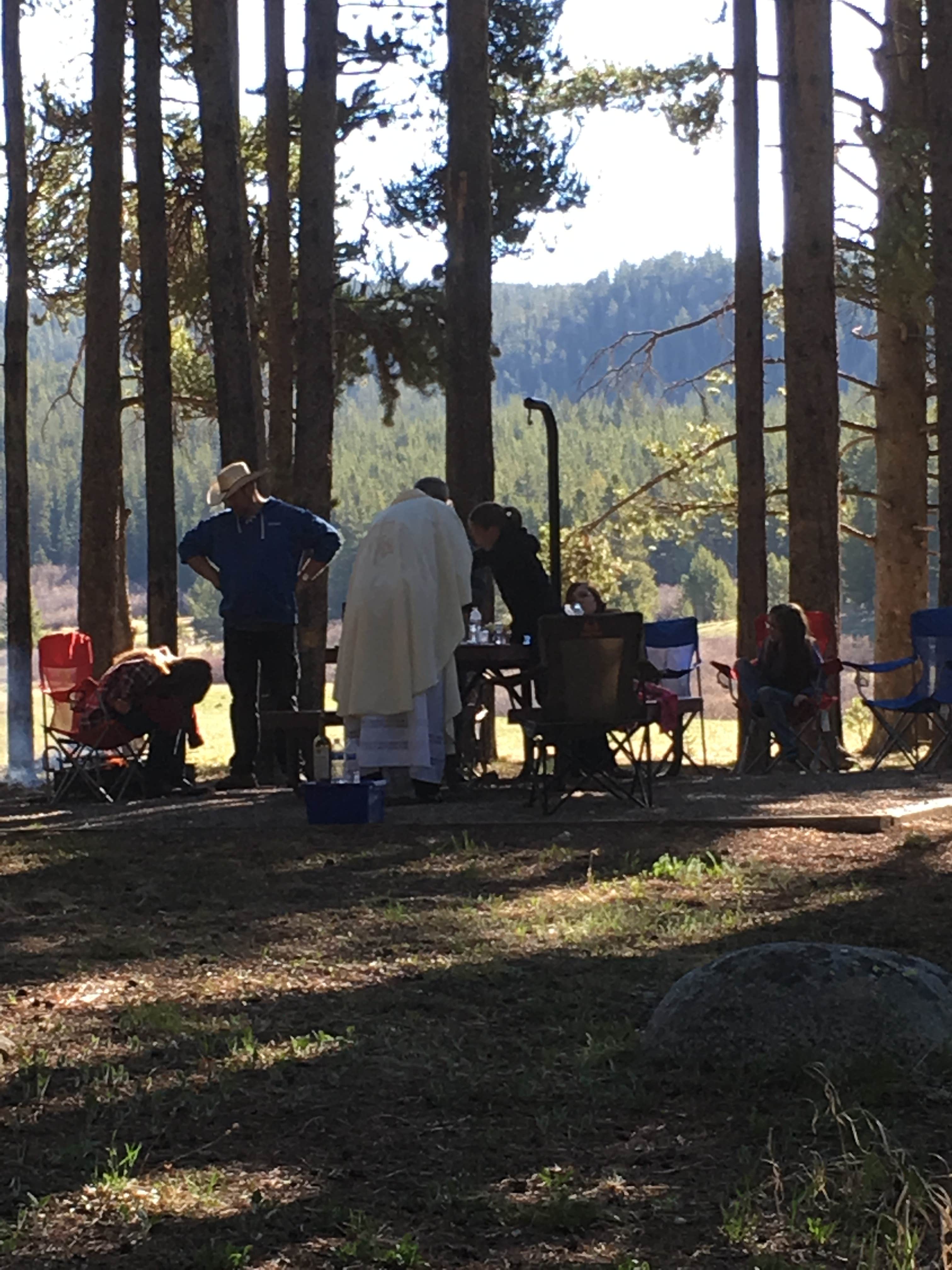 Sunday morning campground church service. Amen.