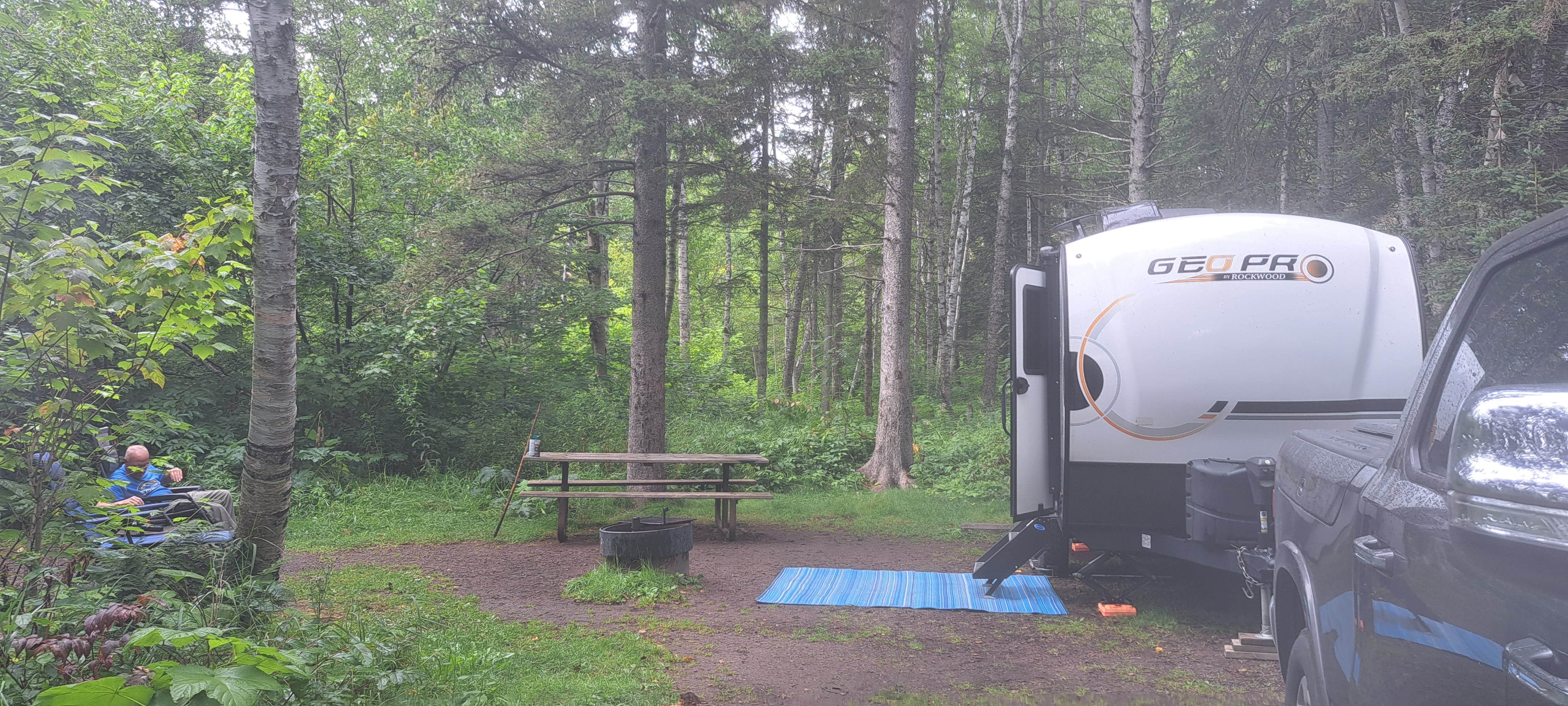 Cynthia K.'s photo of rv camping at Judge C. R. Magney State Park Campground near Grand Marais, MN