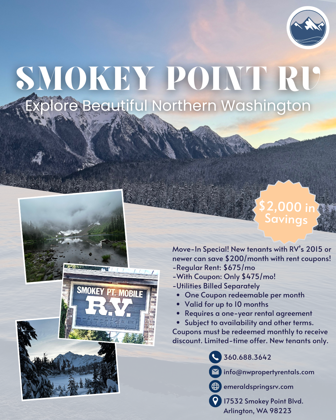 Camping near Angel of the Winds RV Resort: Smokey Point RV, Arlington, Washington
