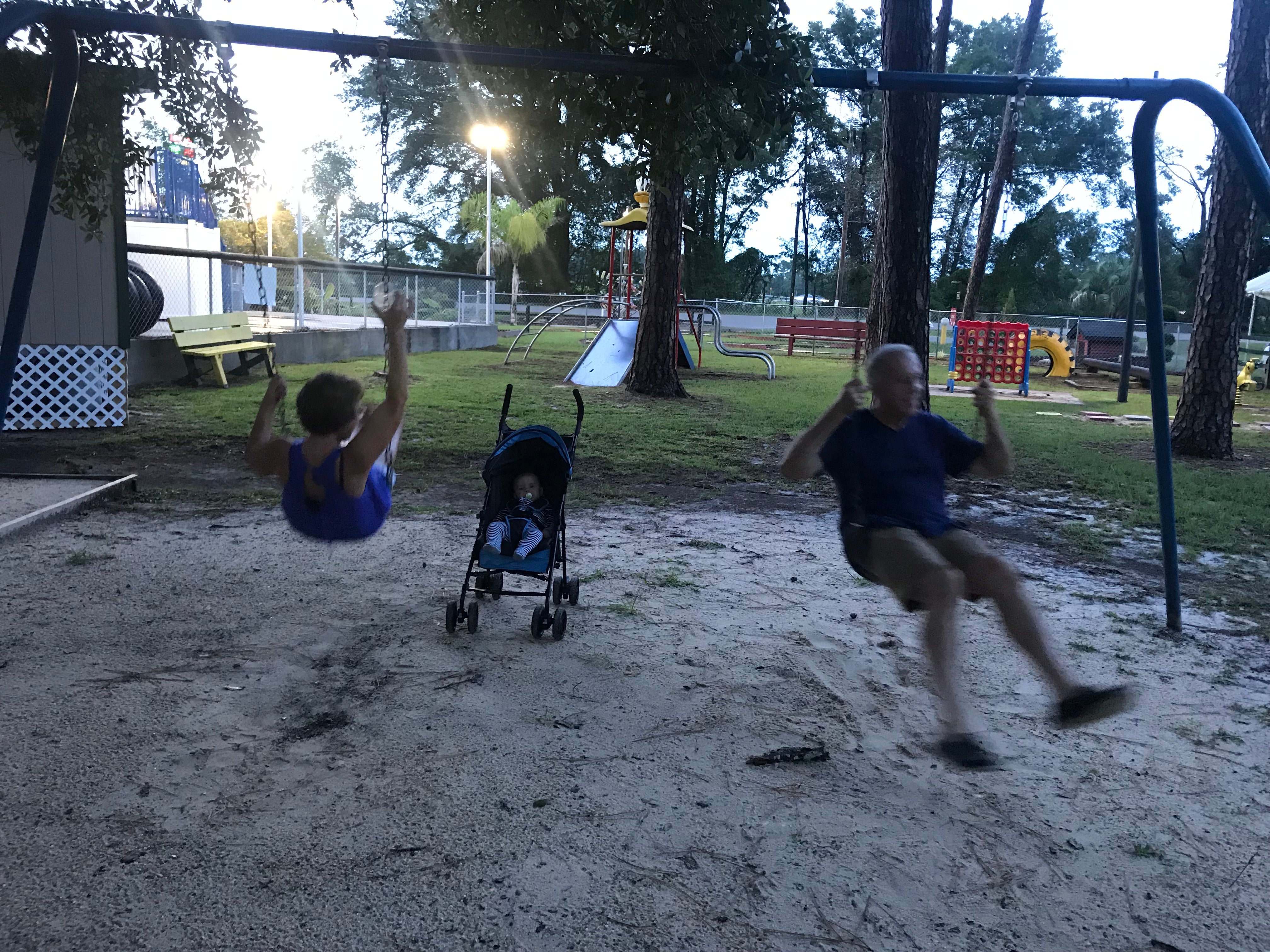 Never too old to play on the playground