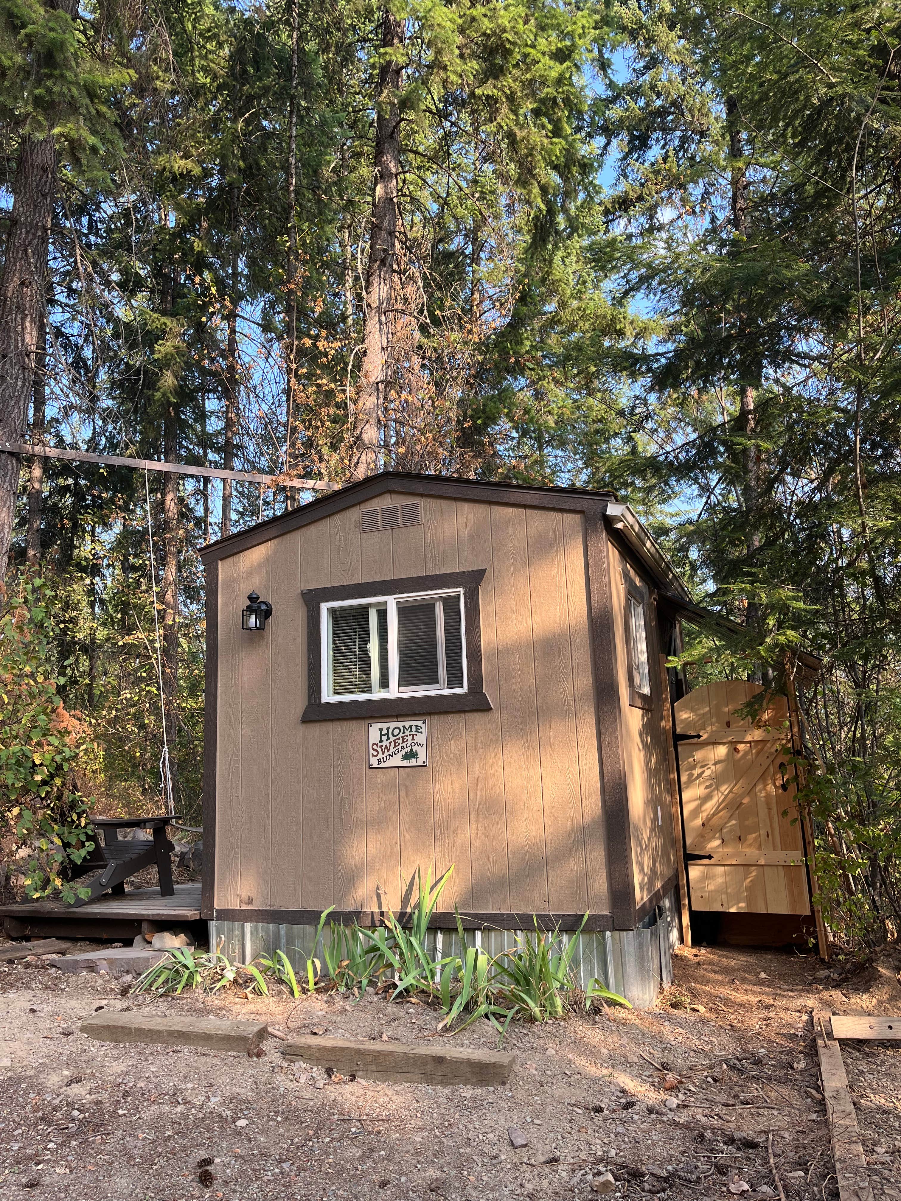 Doug F.'s photo of a cabin at Mountain Camping Bungalow near Bonners Ferry, ID