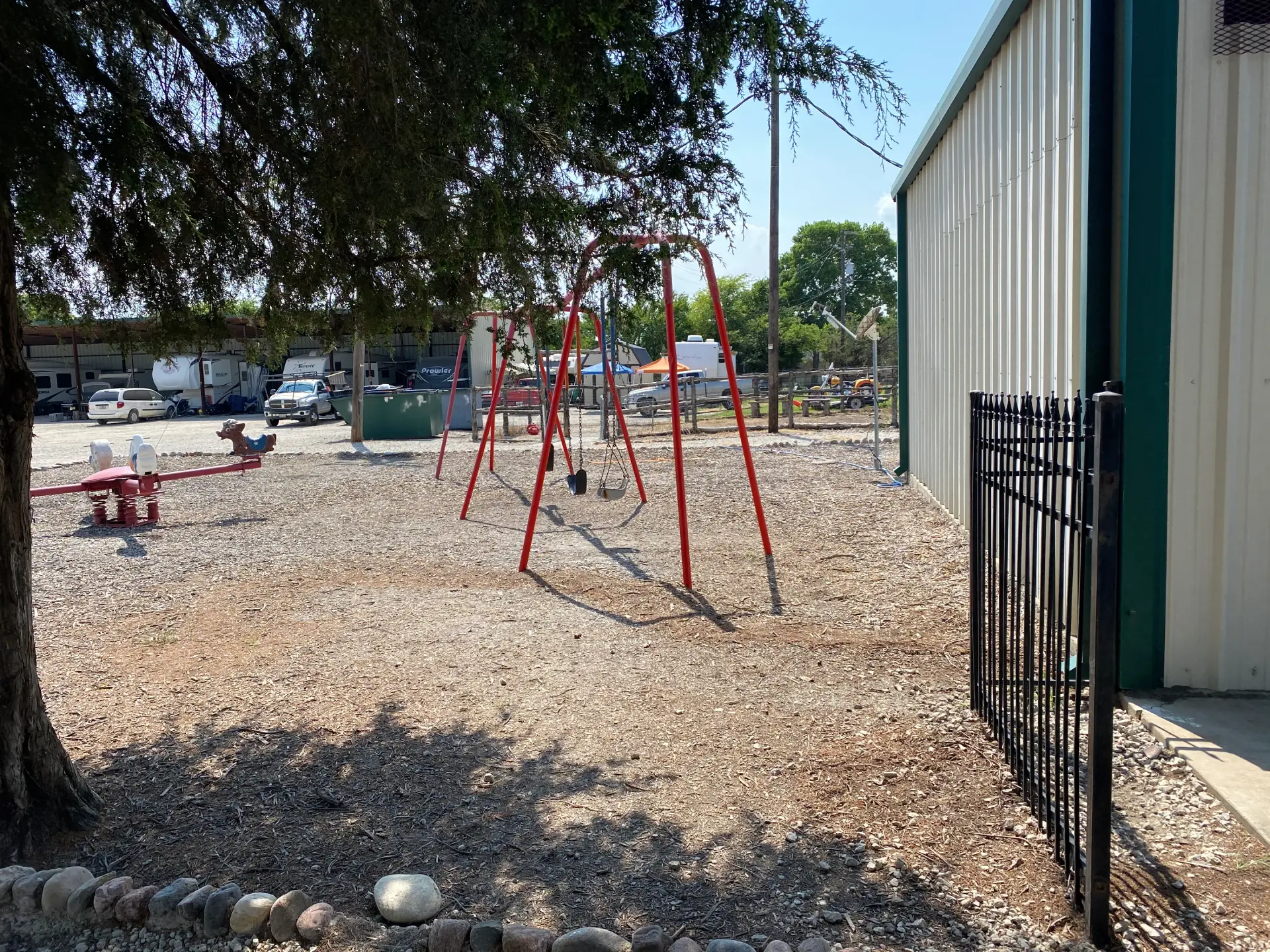 SUNNY R.'s photo of camping with pets at OLD ROOSTER CREEK RV PARK near Lewisville, TX
