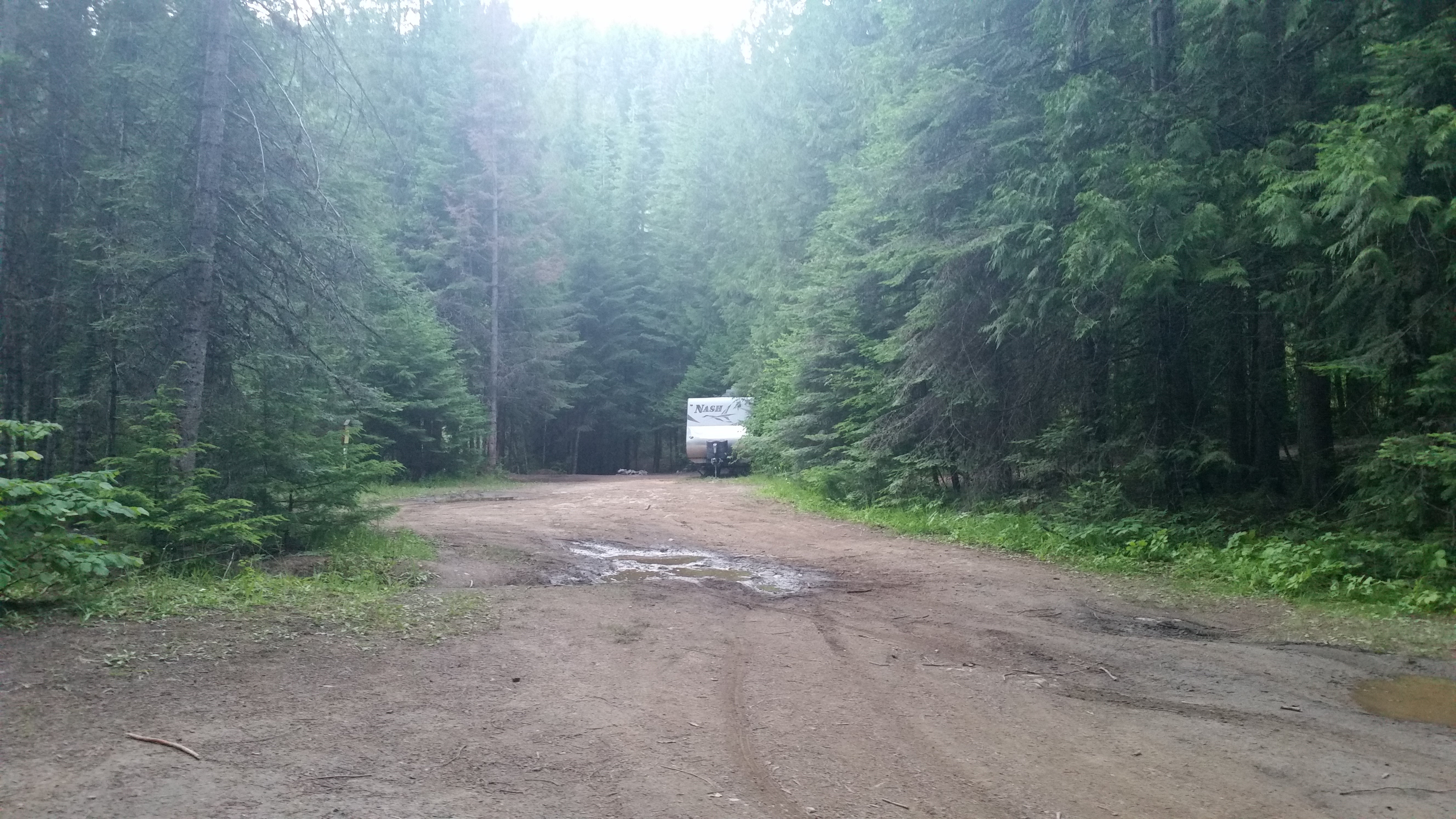Camp trailer By the entrance on the right