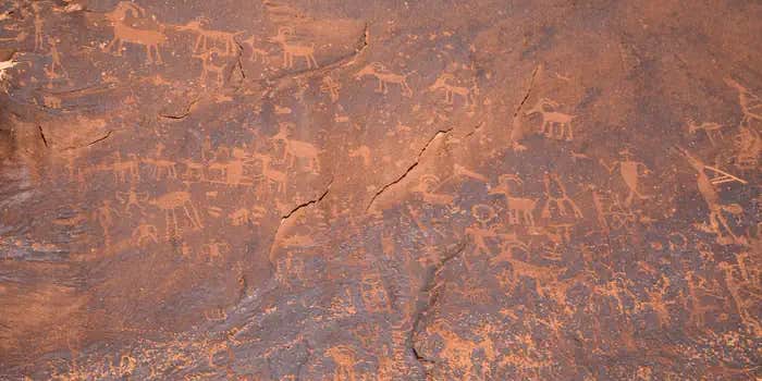 Camper submitted image from Sand Island BLM Campground Group sites Boat Launch