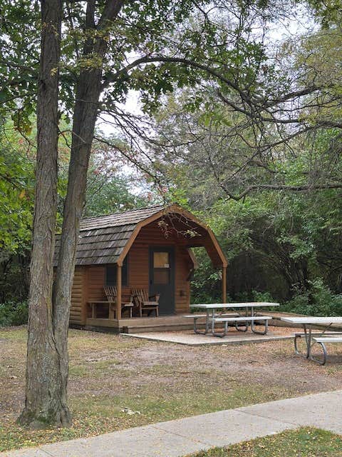 Donna H.'s photo of a cabin at Big Sioux Recreation Area — Big Sioux near Sioux Center, IA