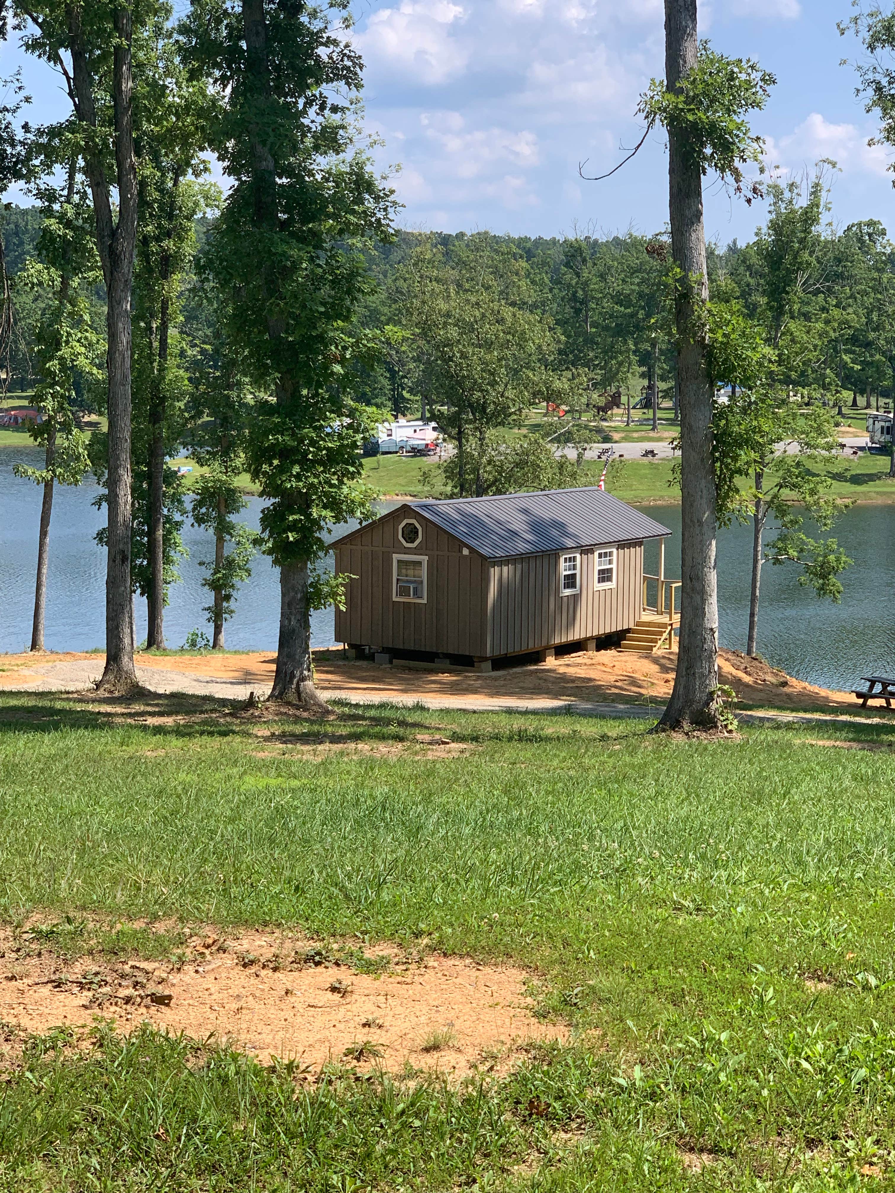 Nate H.'s photo of glamping accommodations at Holpps Pine Ridge Lake Campground near Jamestown, TN
