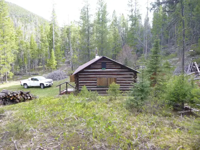 Camper-submitted photo at Nevada Creek Cabin — Helena Lewis And Clark National Forest near Canyon Creek, MT