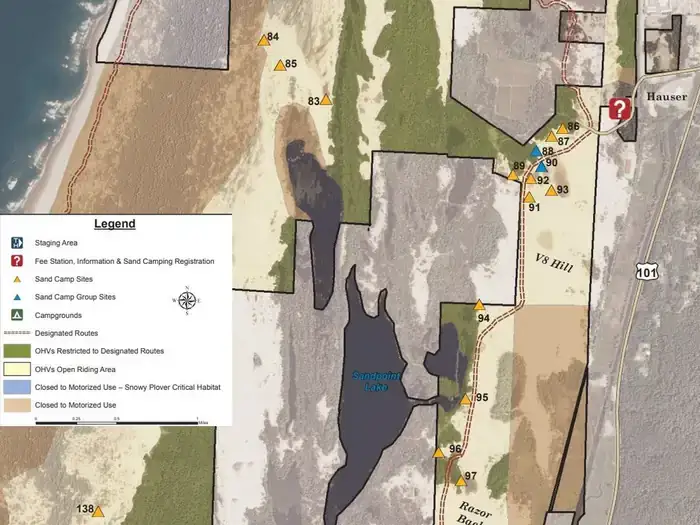 Camping near Spinreel: Hauser Sand Camping, North Bend, Oregon