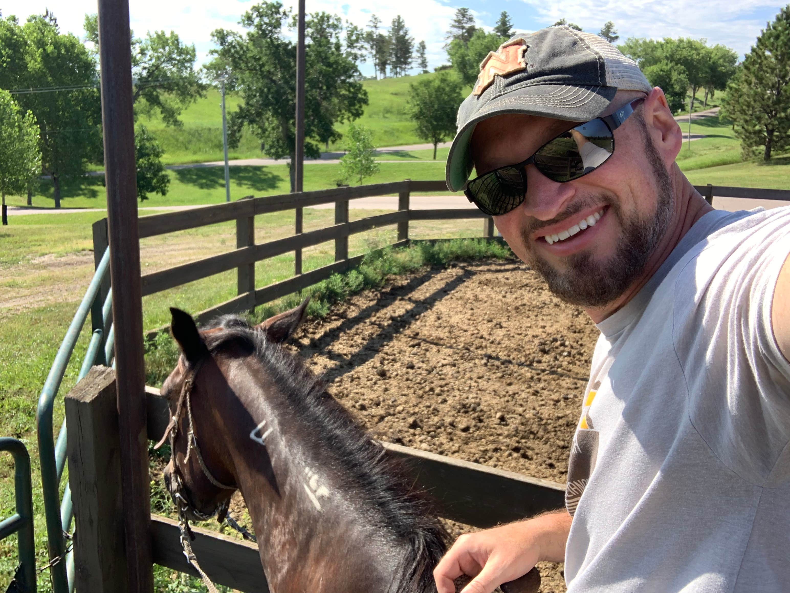 Joe R.'s photo of camping with a horse at Chadron State Park Campground near Chadron, NE