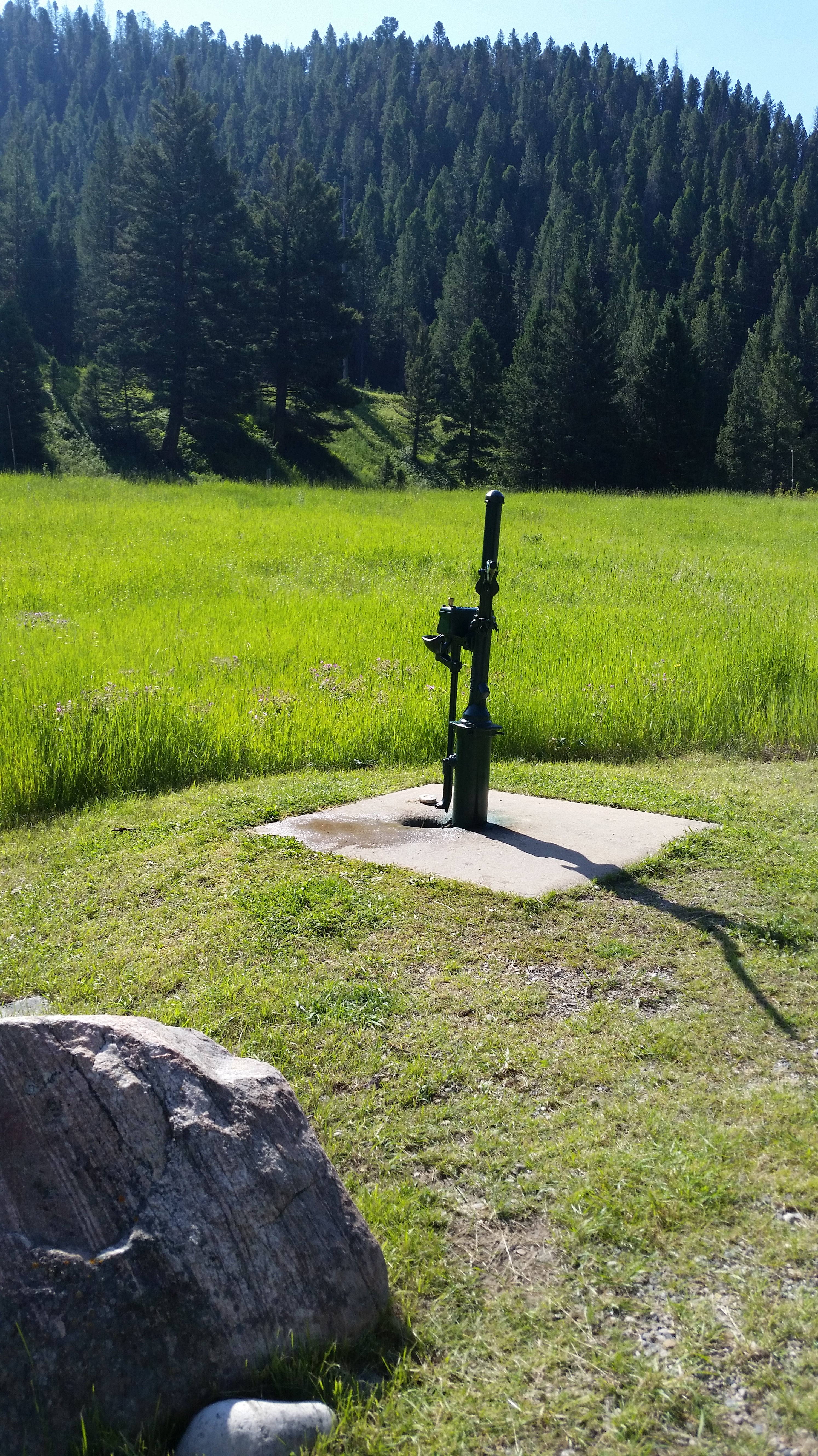Water pump at beginning of campground.  Water is really good