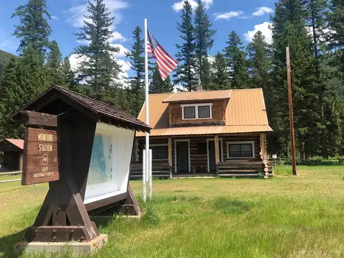 Camping near Russell Gates Memorial: Monture Guard Station Cabin, Ovando, Montana