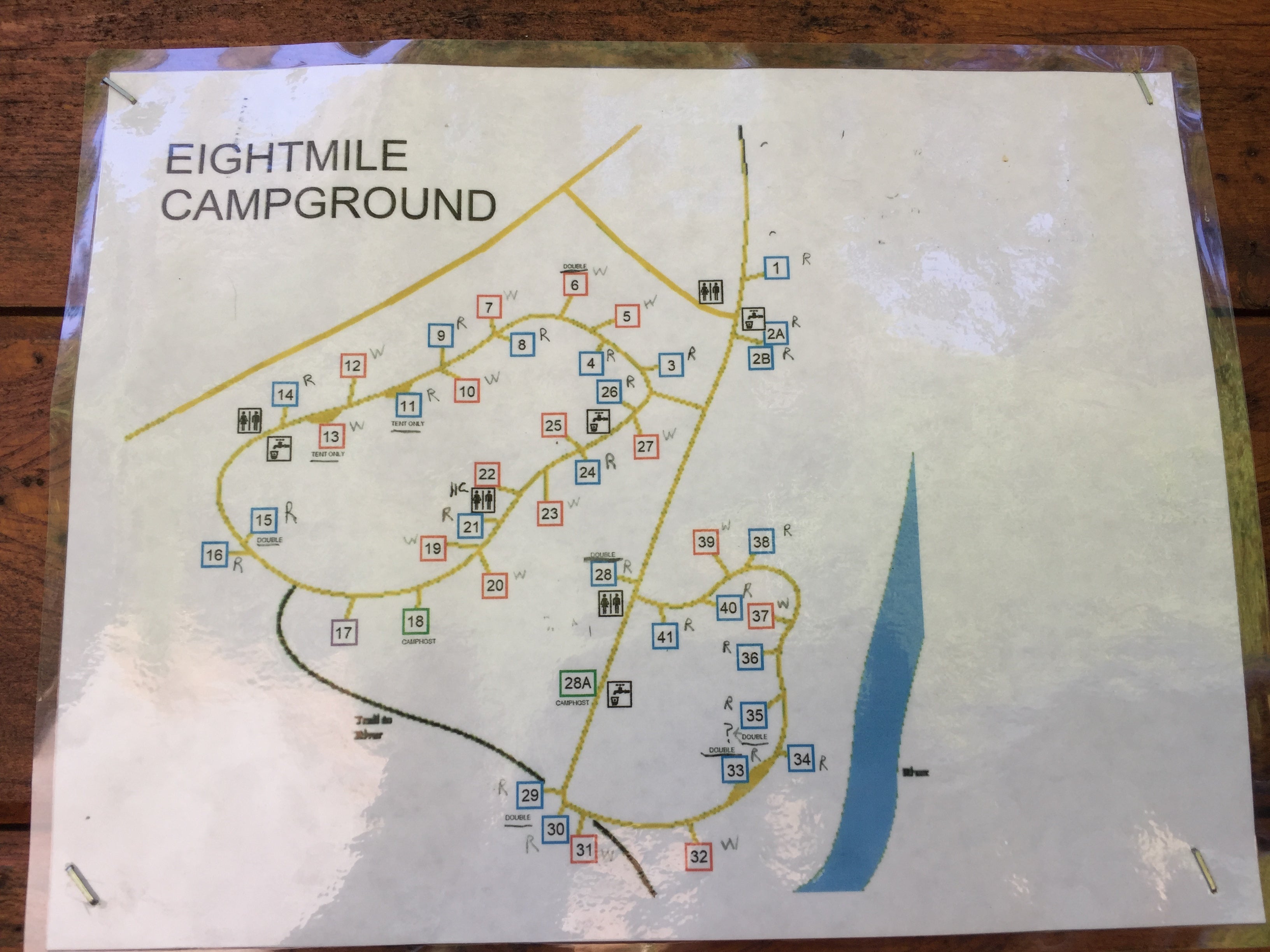 Campground Map from Campground board