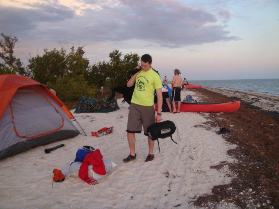 Another view of the campsite, right on the water
