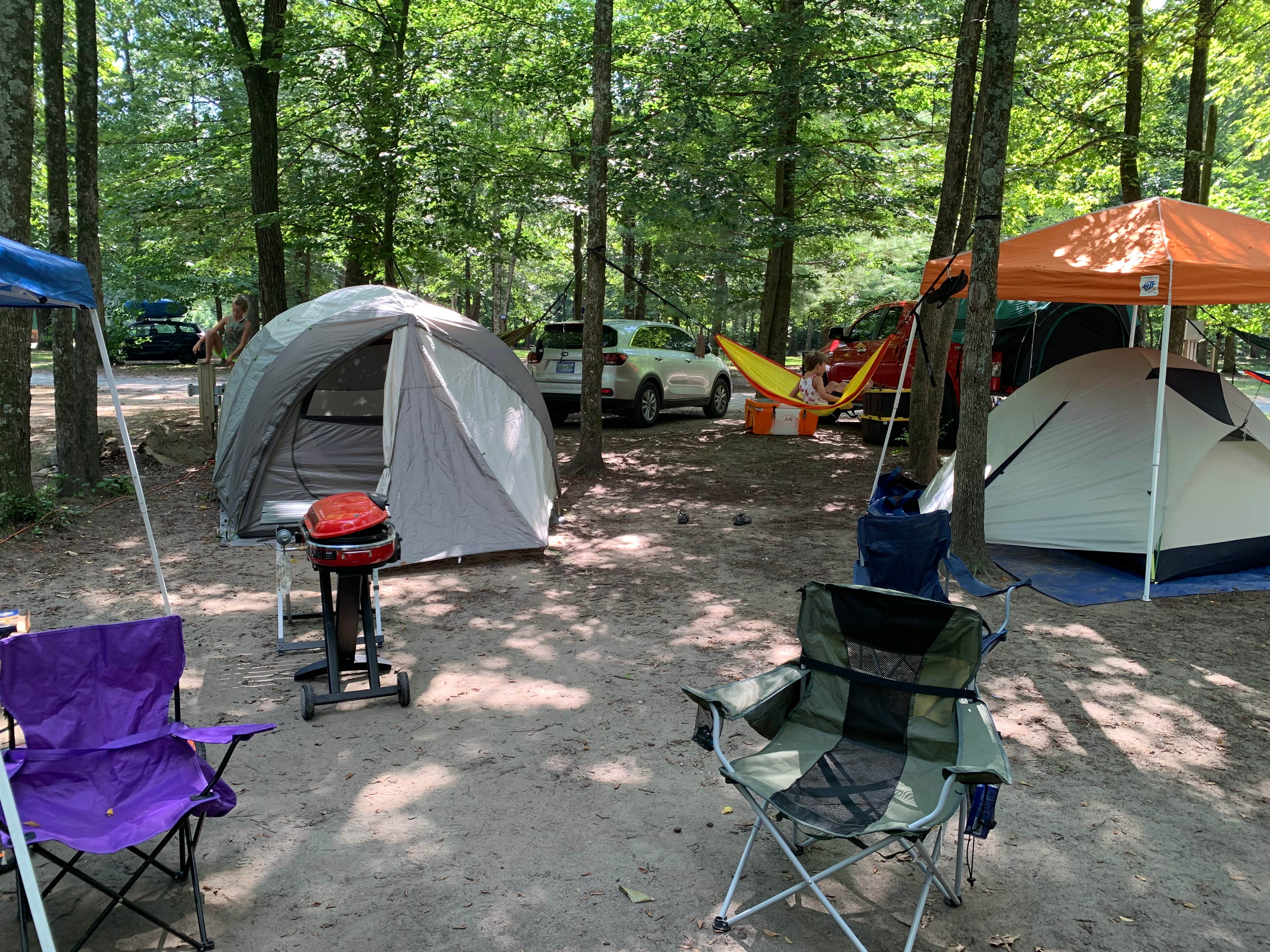 Justin D.'s photo of tent camping at Hot Springs Campground near Mount Carmel, TN