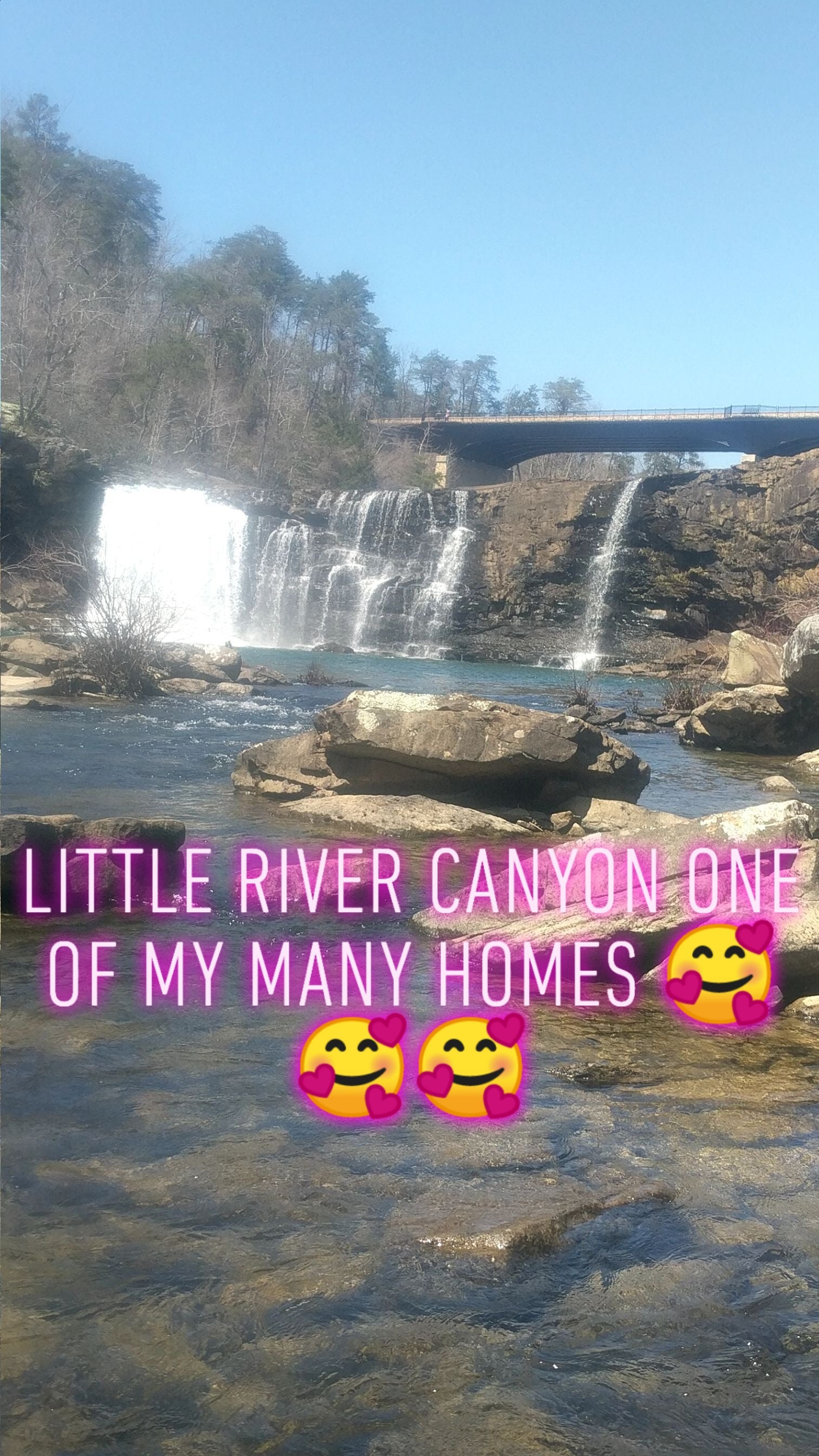 The big falls at little river canyon right down the road.