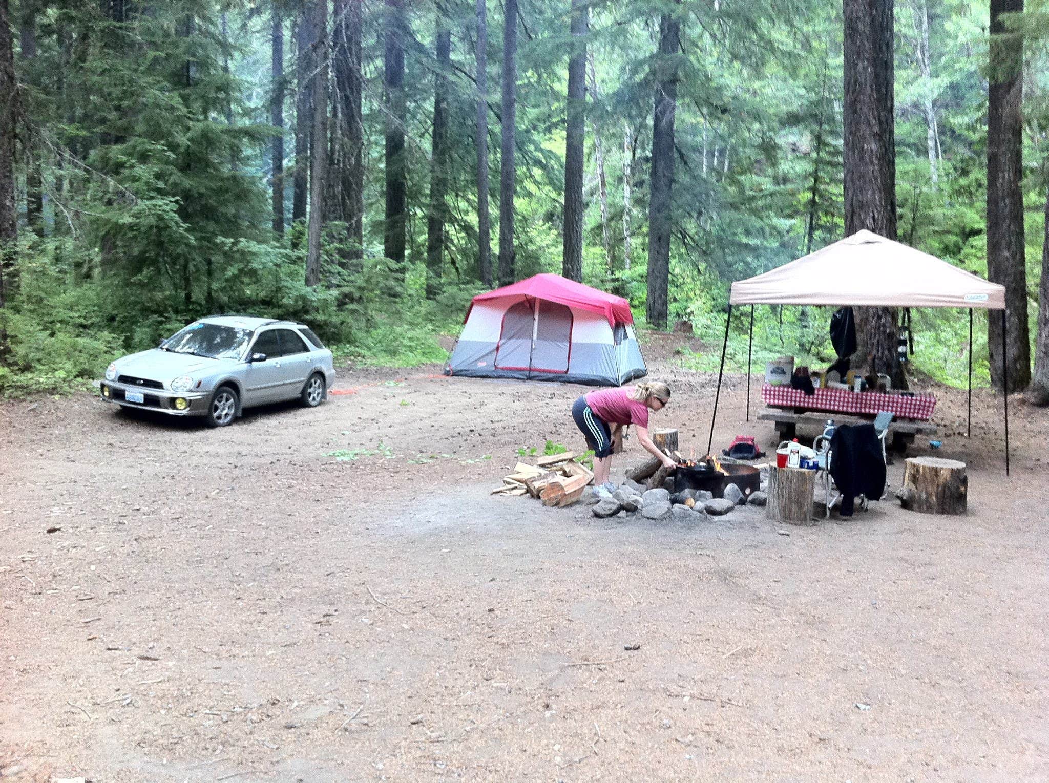 Brady N.'s photo of tent camping at Twin Falls near Gifford Pinchot National Forest