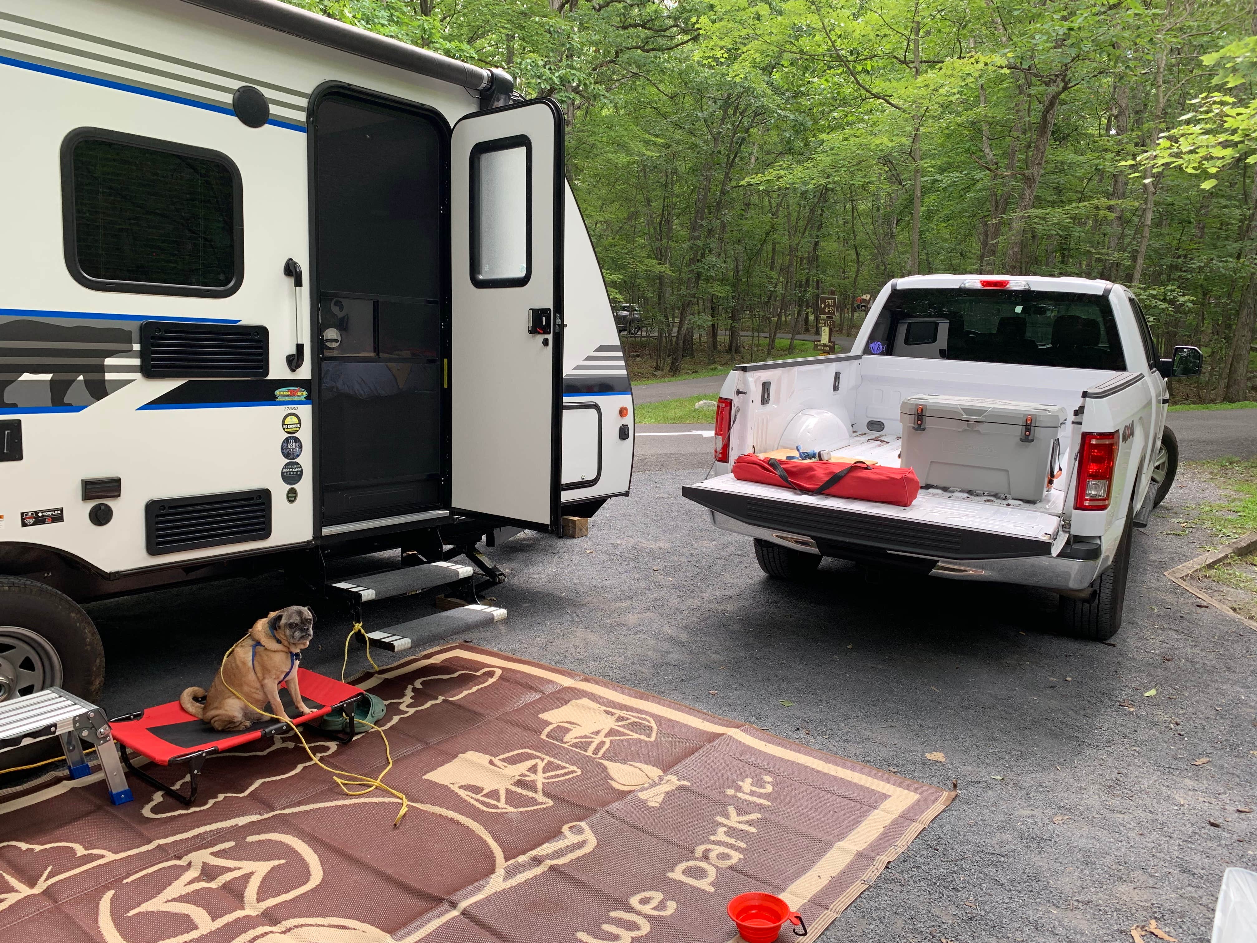Laure D.'s photo of rv camping at Trout Pond Recreation Area near Flint Hill, VA