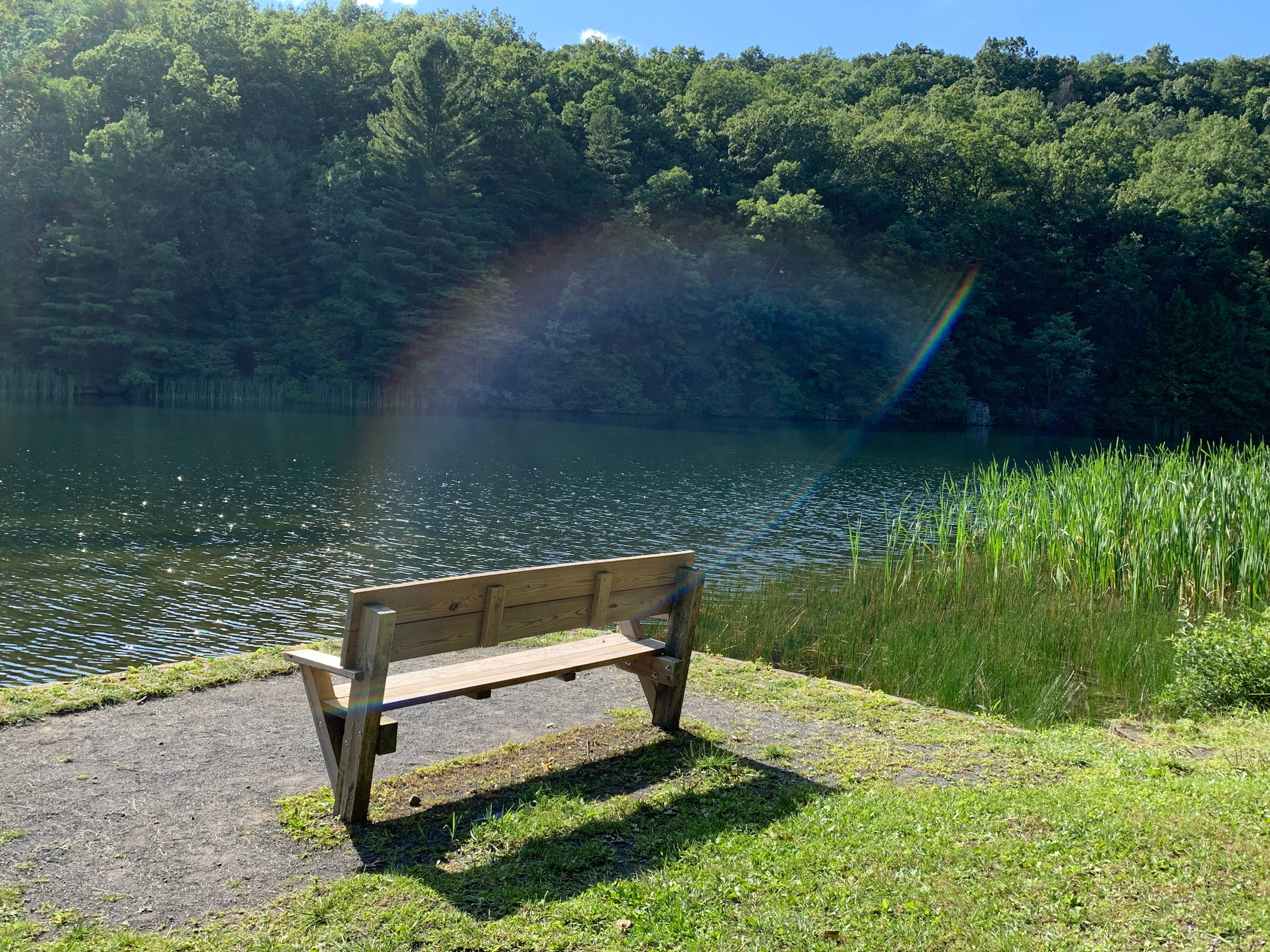 One of the fishing spots around the lake.