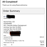 Review photo of Hermits Hollow Campground — Hermit Park by Gregg & Sally W., November 1, 2025