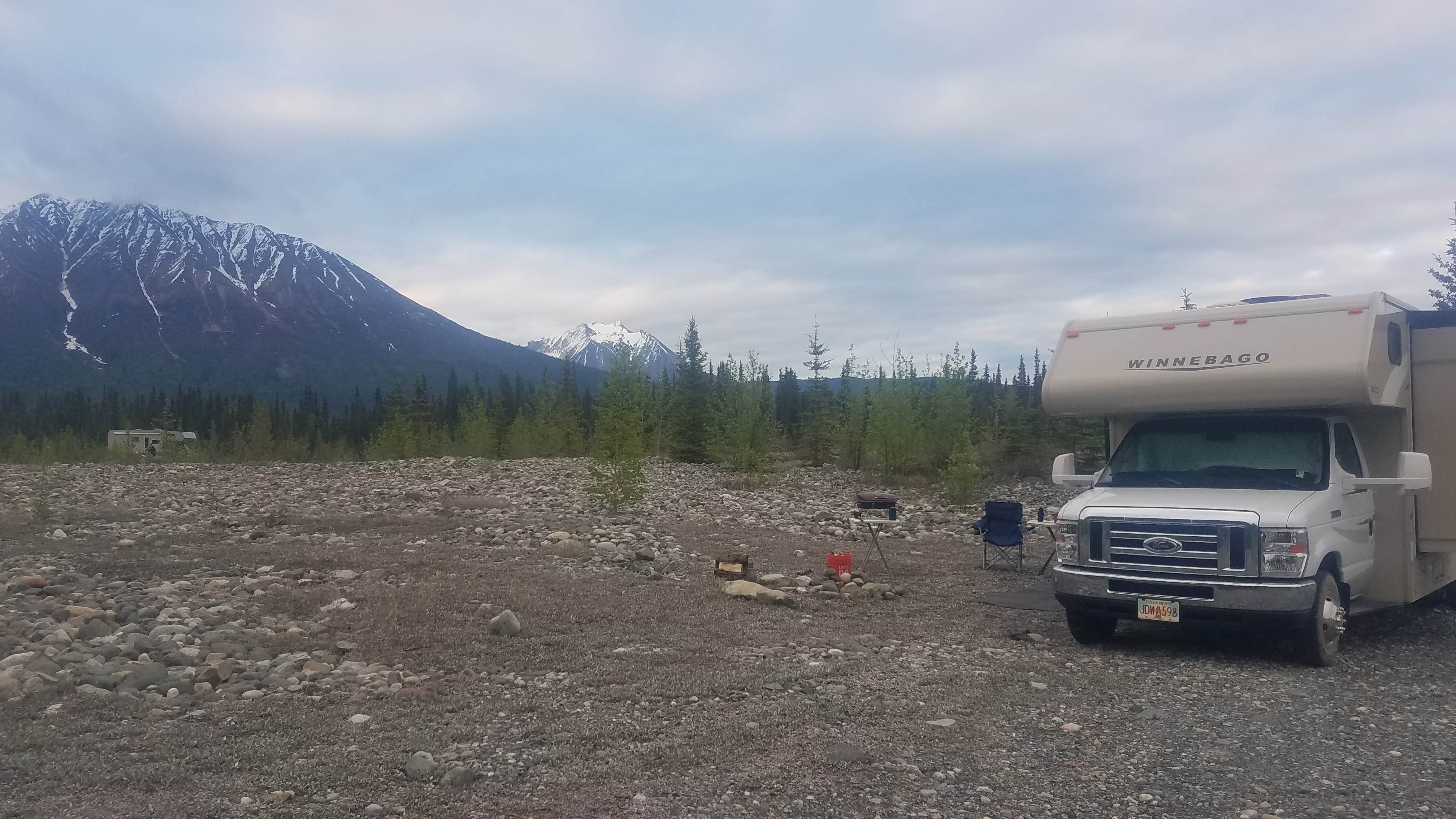 Shadara W.'s photo of rv camping at Base Camp Root Glacier near McCarthy, AK