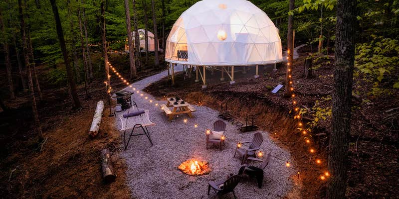 Camper submitted image from Glamping near Brimstone, Sauna, Fire & Ice, Hiking