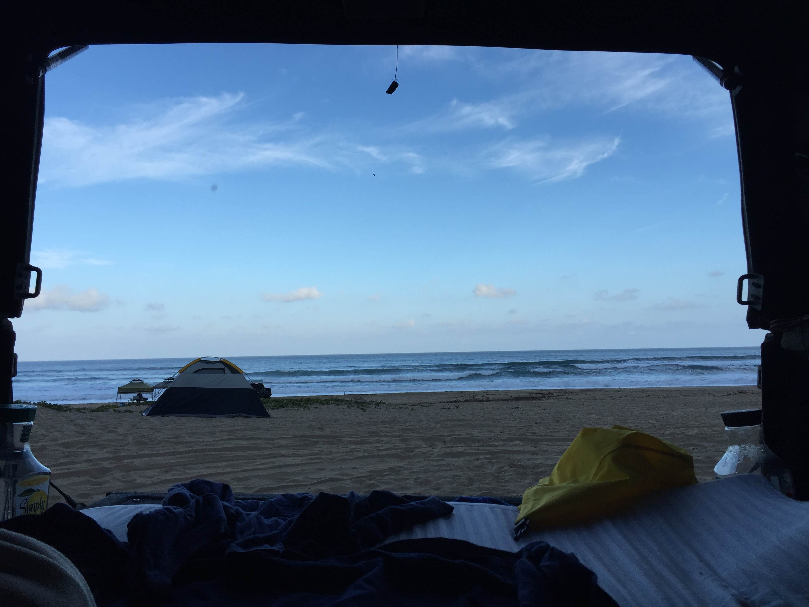 Laura H.'s photo of tent camping at Polihale State Park Campground near Kapa‘a, HI