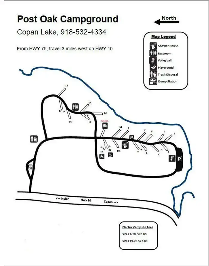 Camper-submitted photo at Post Oak Park near Copan, OK