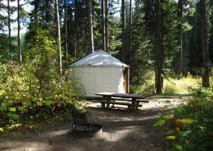 Camper-submitted photo at Whitetail Yurt near Moyie Springs, ID