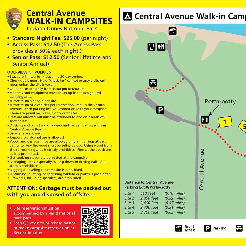 Central Avenue Walk-in Sites — Indiana Dunes National Park