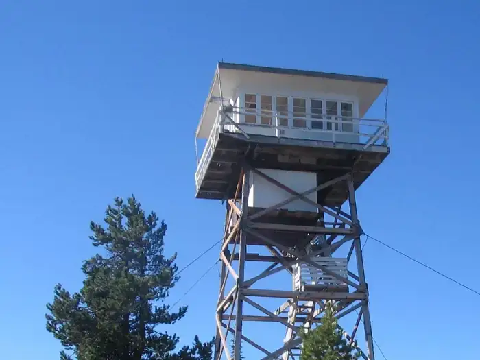 Camper-submitted photo at Big Creek Baldy. Lookout Rental near Rexford, MT