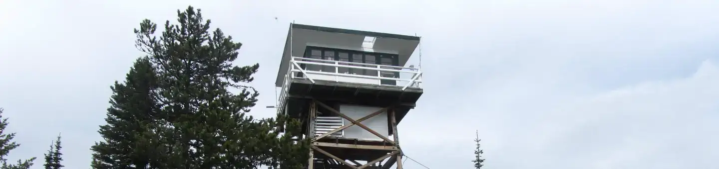 Camper-submitted photo at Big Creek Baldy. Lookout Rental near Rexford, MT