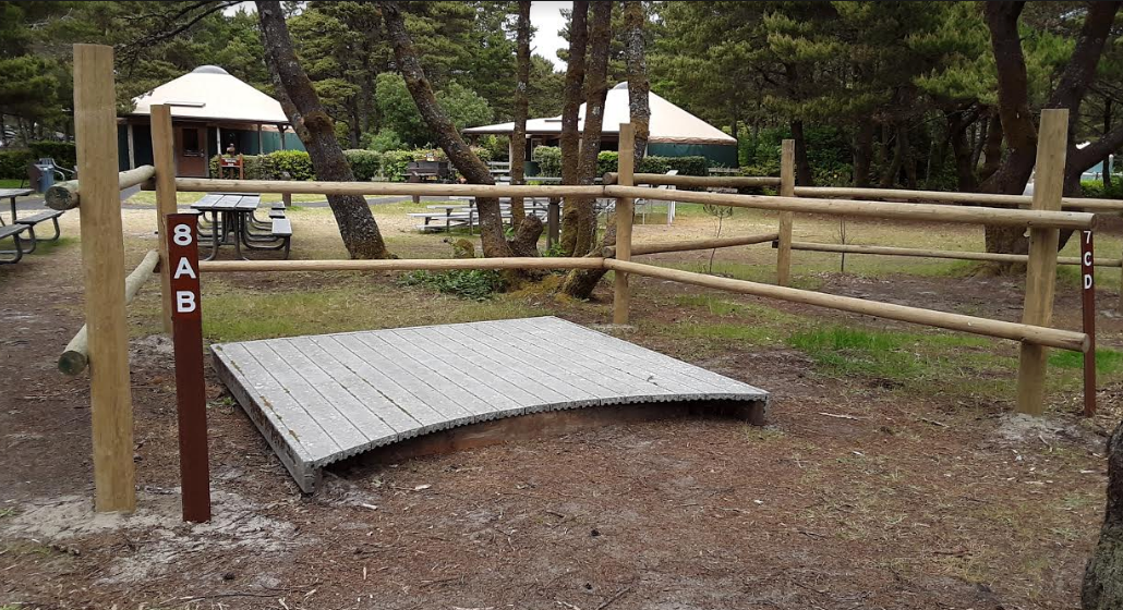 Wood platforms available to keep tent off the ground.