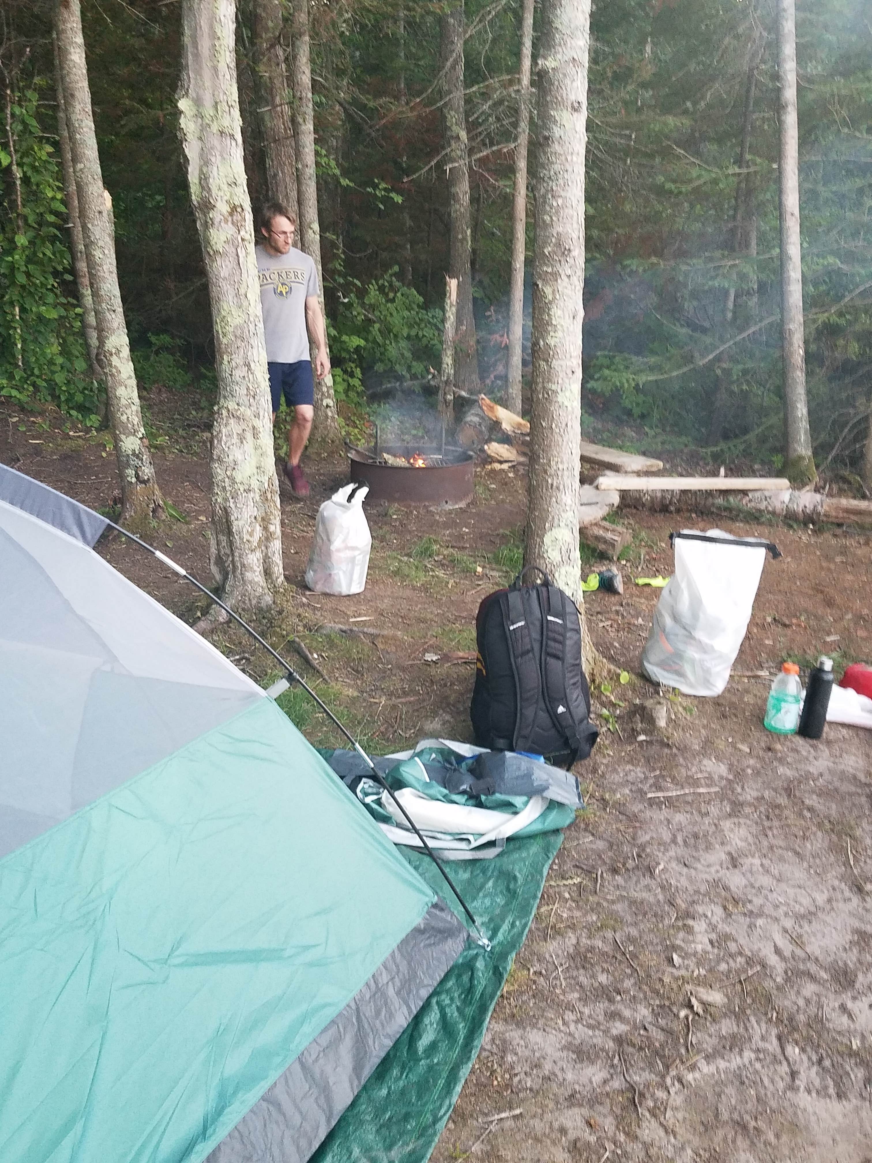 Amber  W.'s photo of tent camping at Sand Island — Apostle Islands National Lakeshore near Drummond, WI