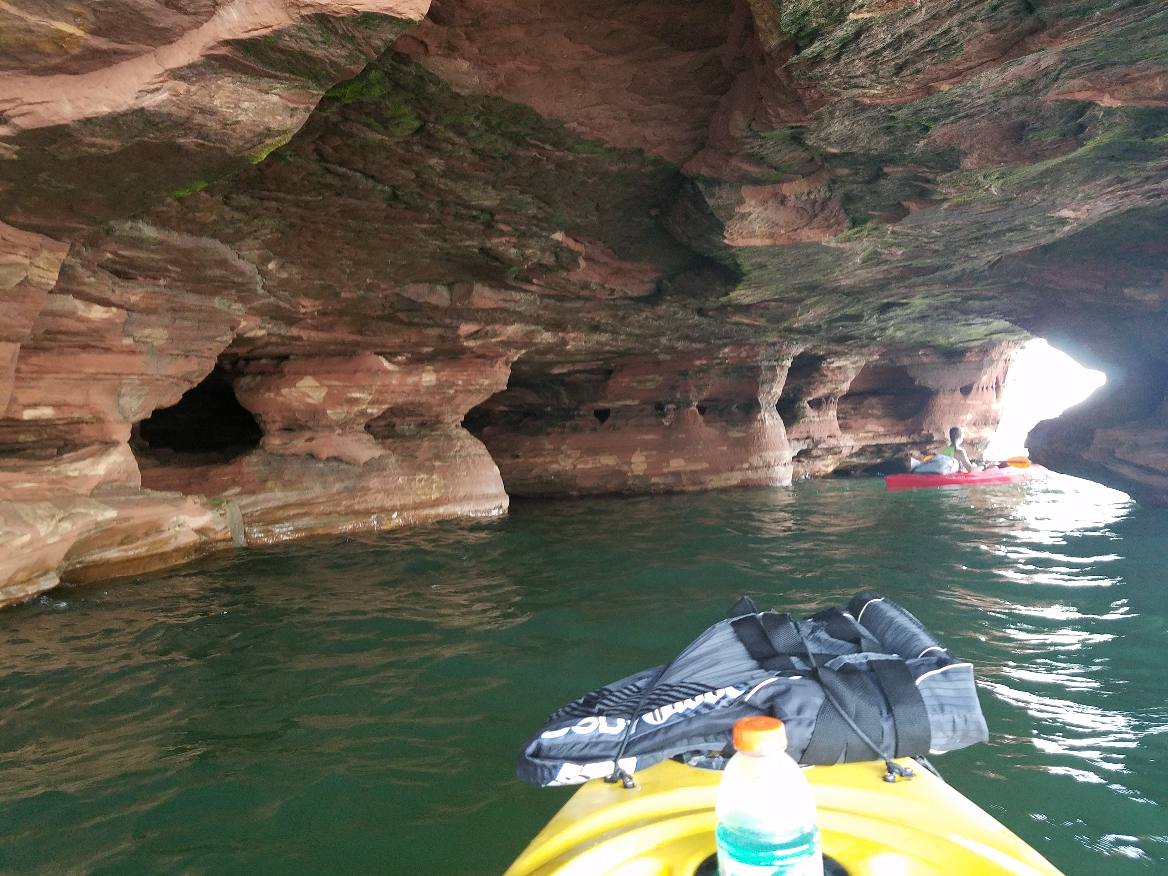 You can kayak under the caves as you head to the camp site. It's so amazing!