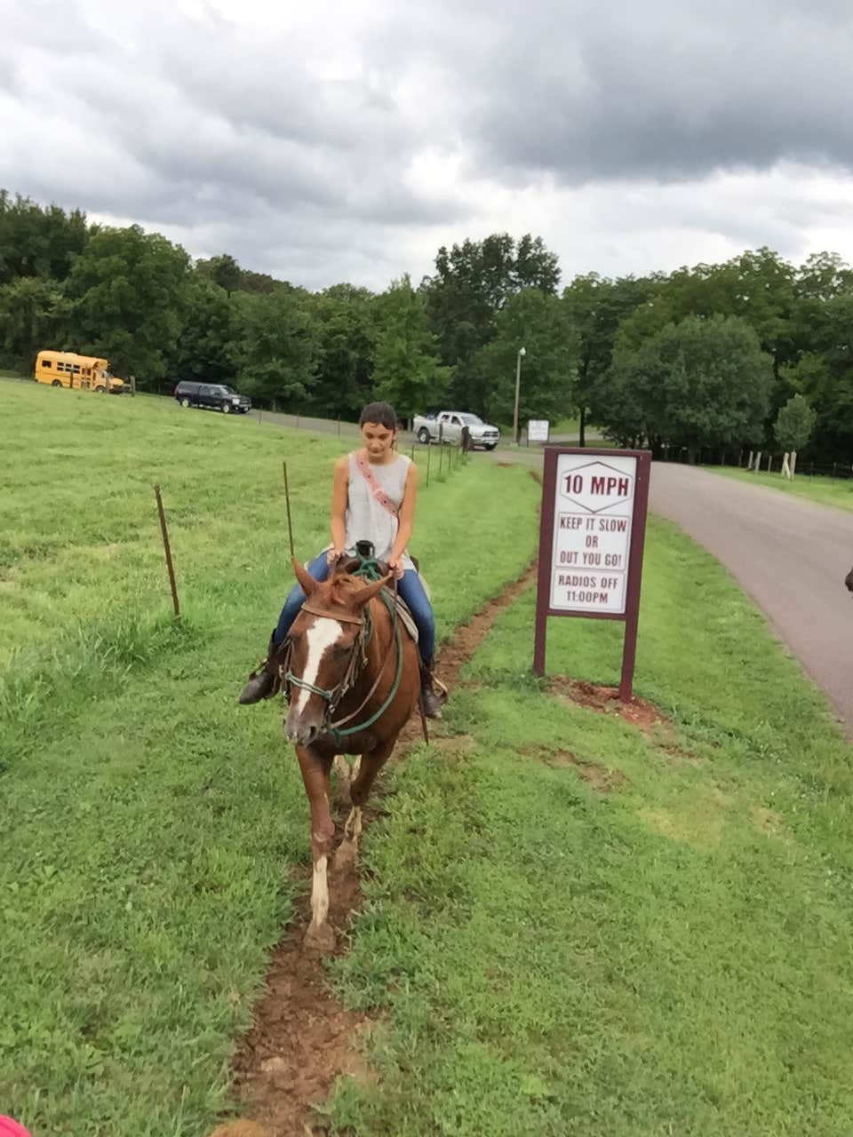 J K.'s photo of camping with a horse at Blue Springs Ranch Campground & Canoe Rental near Imperial, MO