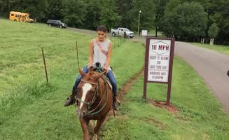 J K.'s photo of camping with a horse at Blue Springs Ranch Campground & Canoe Rental near Arnold, MO