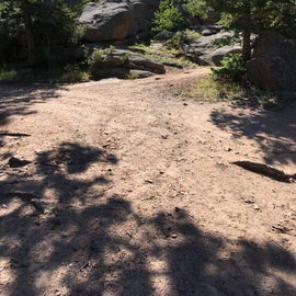 trail up to other sites and the rock climbing routes
