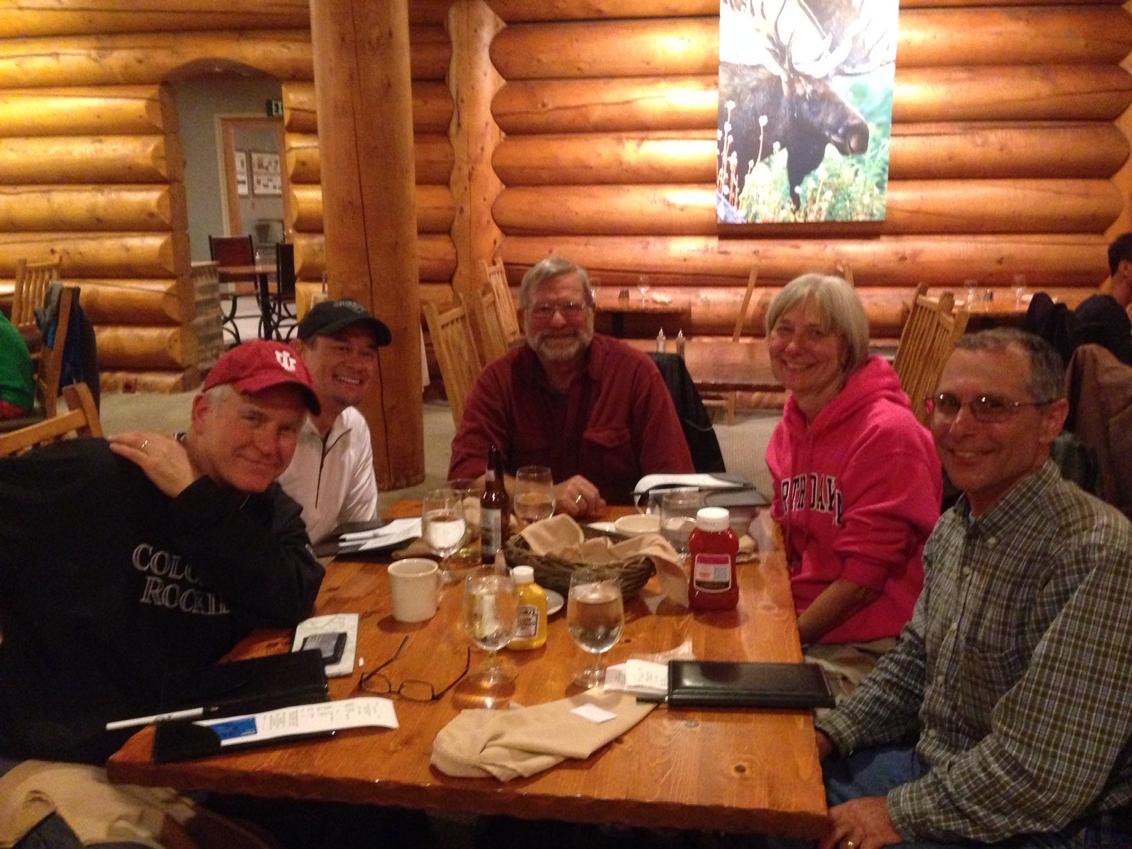 Dinner with my dad and friends at the lodge