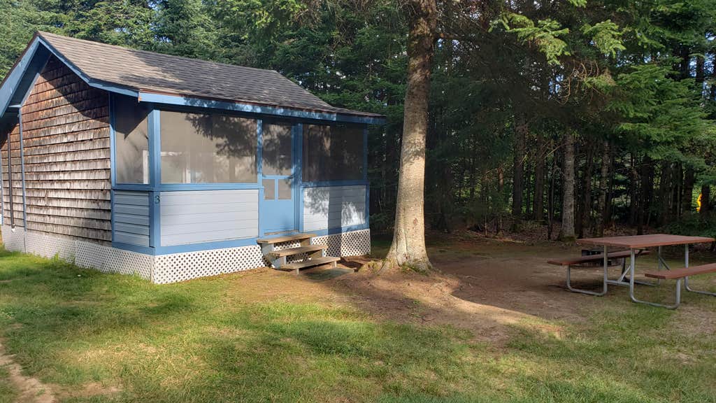 Jean C.'s photo of a cabin at Beech Hill Campground and Cabins near Deerfield, NH
