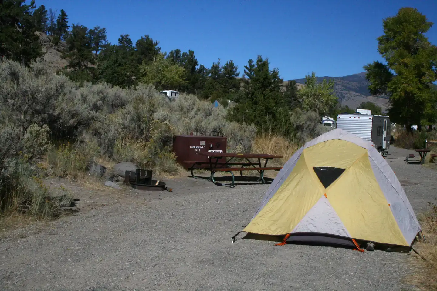 Camper-submitted photo at Mammoth Campground — Yellowstone National Park near Big Sky, MT