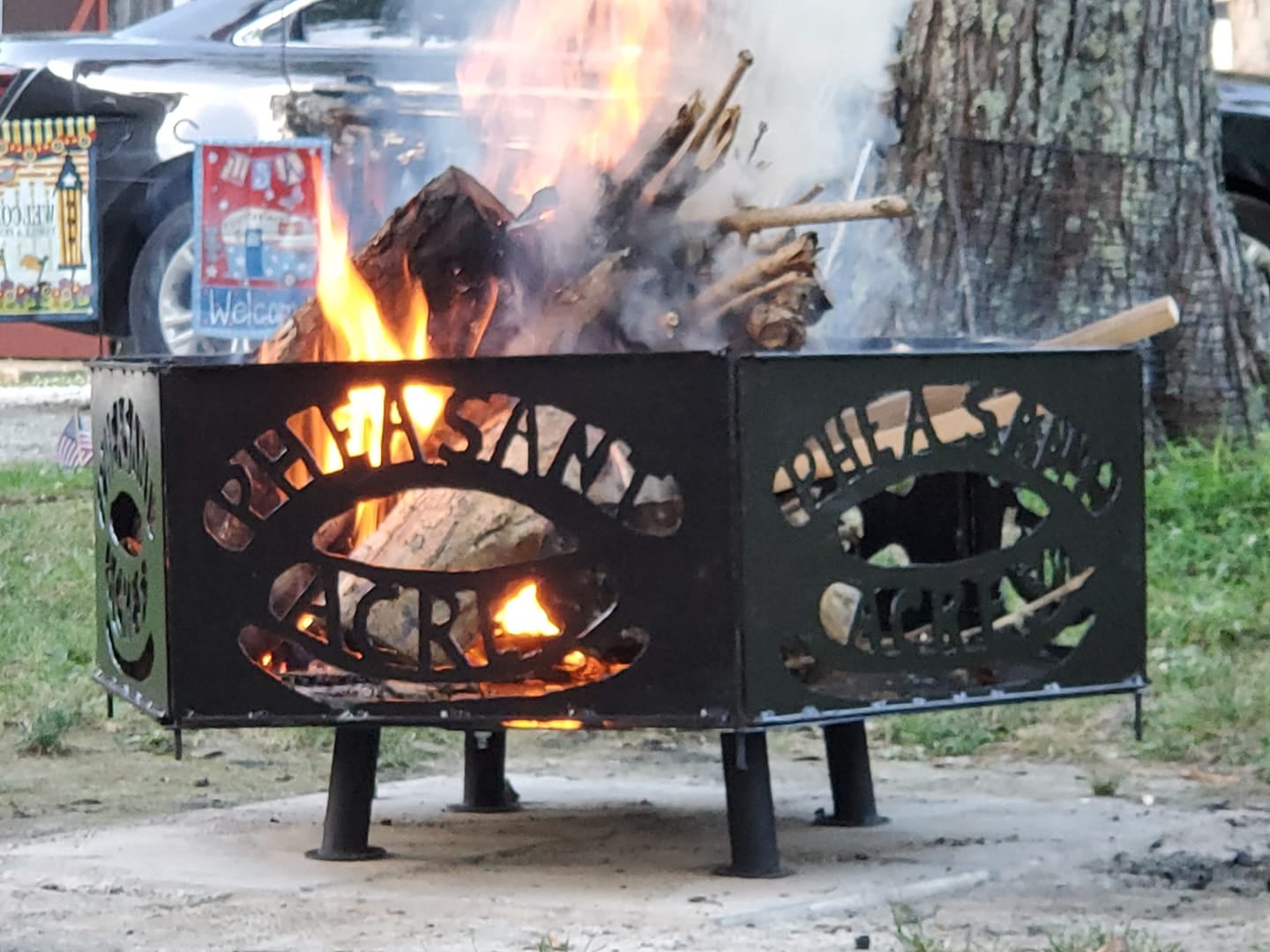 We love campfires at Pheasant Acres RV Park.