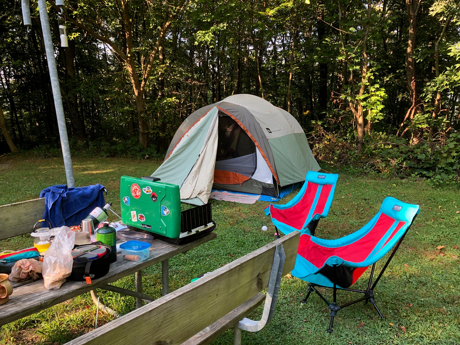 Shady campsite